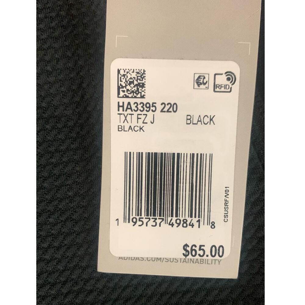 adidas Women’s MEDIUM Originals Textured Golf Jacket, Black - Picture 6 of 6
